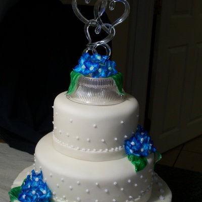 Ivory W/ Blue Hydrangas