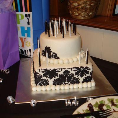 Black And White Damask