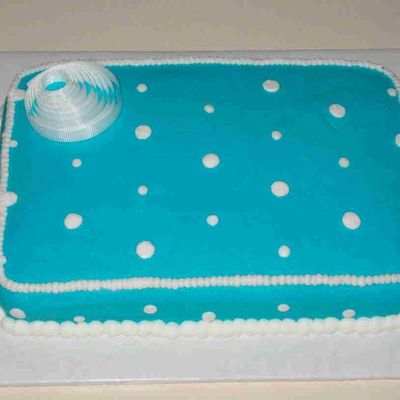 Dot Sheetcake For Bridal Shower