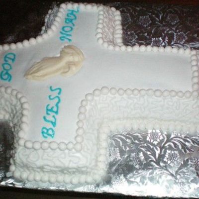 3D Cross Christening Cake
