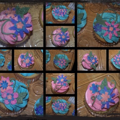 Whimsical Flower Cupcakes