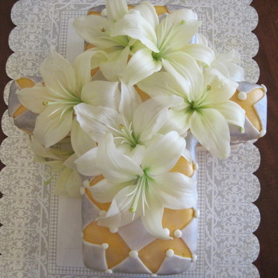 Cross With Fresh Flowers