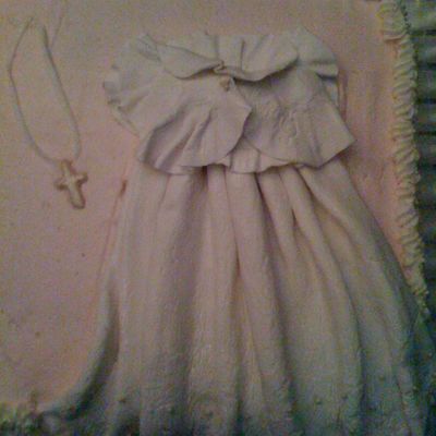 Baptism Dress Cake