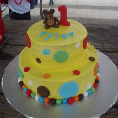 Polka Dot Birthday Cake