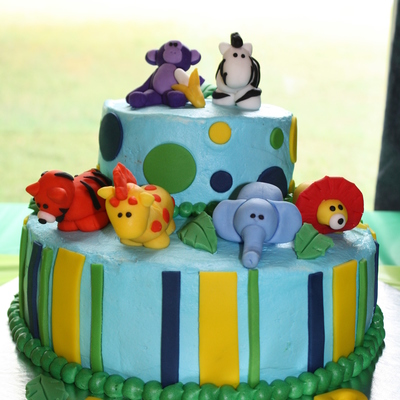 Jungle Baby Shower Cake