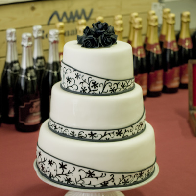 Black And White Wedding Cake