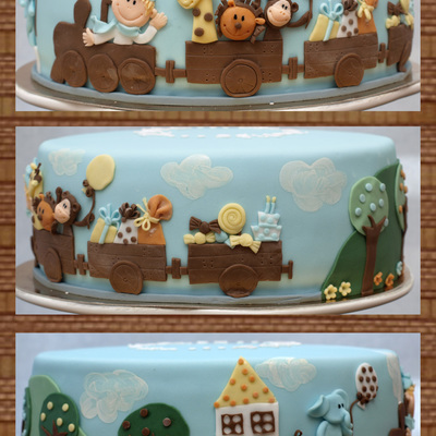 Baby Train Cake
