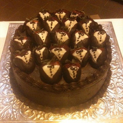 Tuxedo Strawberry Groom Cake
