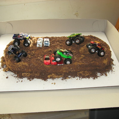 Monster Truck Birthday Cake