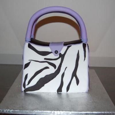 Zebra Purse Cake