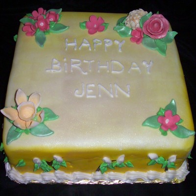Birthday Cake With Flowers