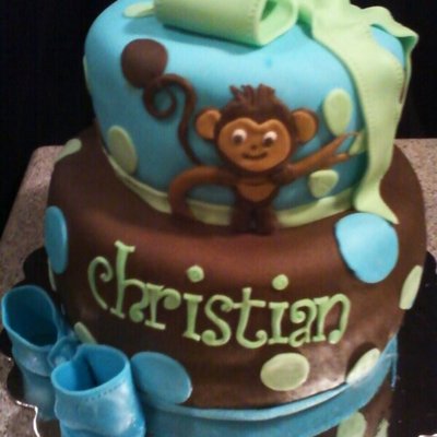 Monkey Baby Shower Cake