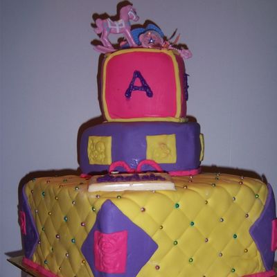 Baby Shower Gift Block Cake