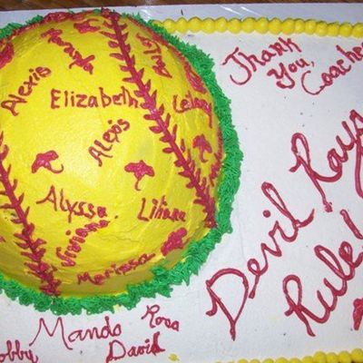 Spring Softball Party Cake