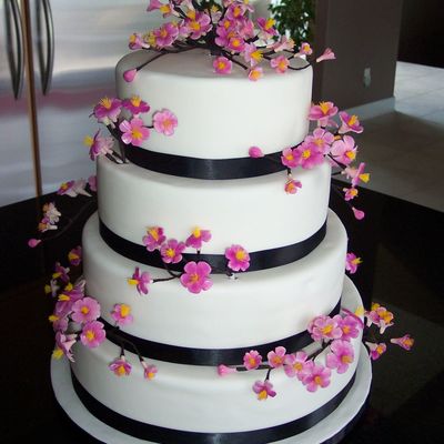 Cherry Blossom Wedding Cake