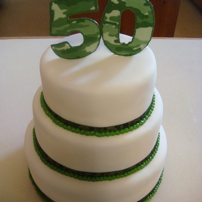 Camouflage Cake For A Hunter On His 50Th Birthday