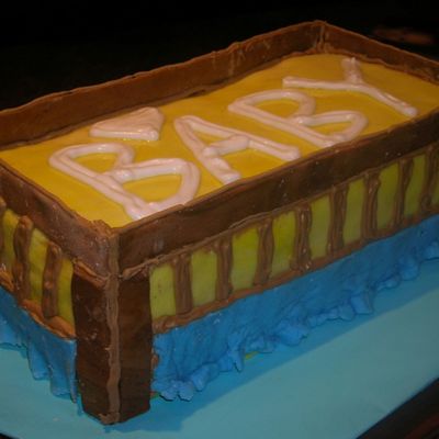 Baby Shower Crib Cake