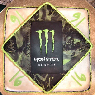 Monster Energy Drink Themed Cake