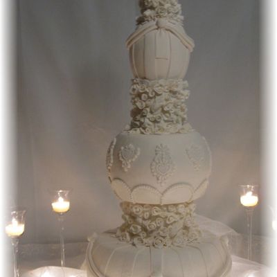 Unique Victorian Style Fake Wedding Cake