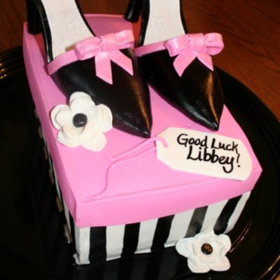 Pink Black Shoes And Shoe Box