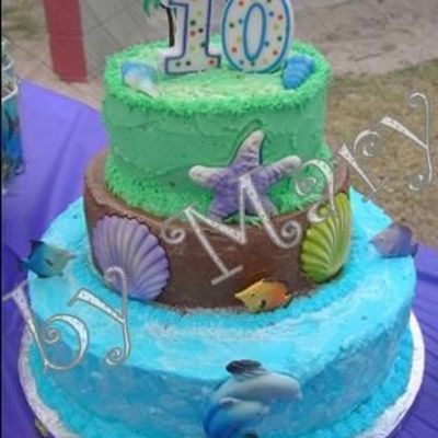 Beach Theme Cake