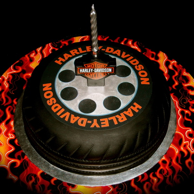 Harley Davidson Tire Cake