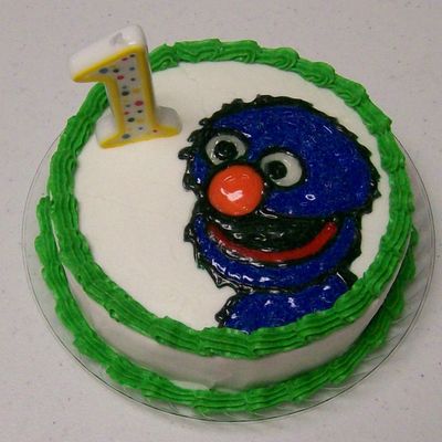 Grover First Birthday Cake