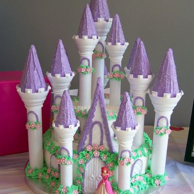 Purple Princess Castle Cake