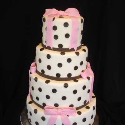 Brown Polkdots And Pink Bows
