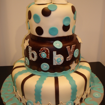 Baby Shower Polka Dot Buttons Stars