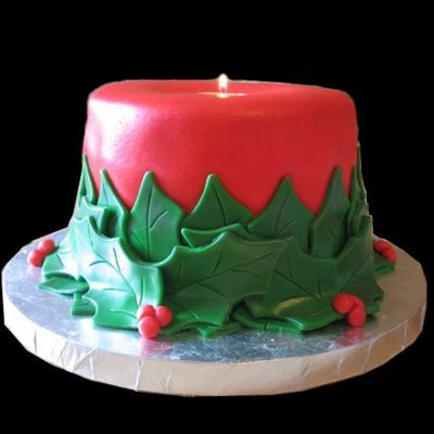 Christmas Candle Cake