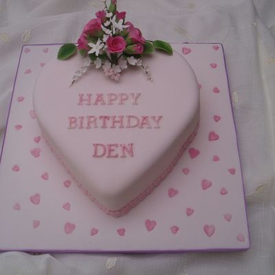 Pink Heart With Pink Rose Sugar Spray