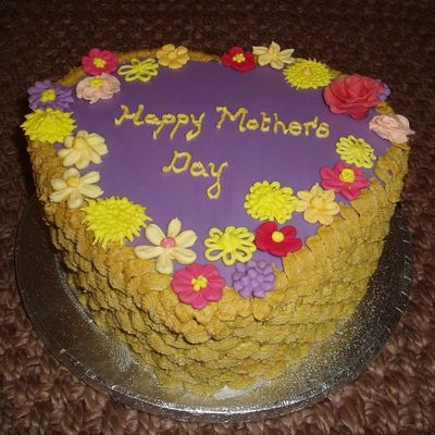 Mother's Day Heart Cake