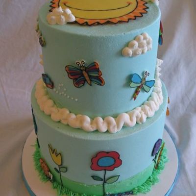 Garden Birthday Cake