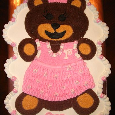 Ballerina Teddy Bear Cupcake Cake