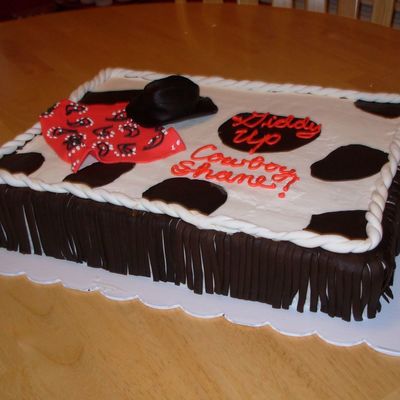Cowboy Theme Baby Shower Cake