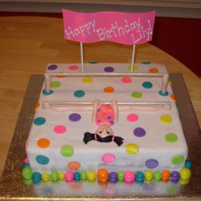 Gymnastics Party Cake