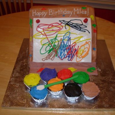 Art Easel, Art Party Cake