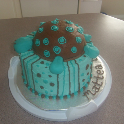 Turtle Cake With Fondant Turtle