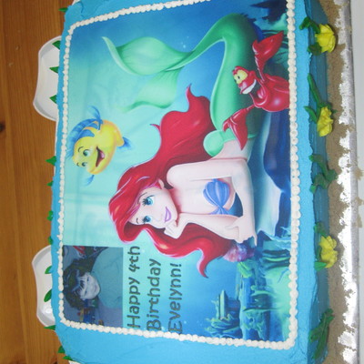 Mermaid Cake With Edible Image