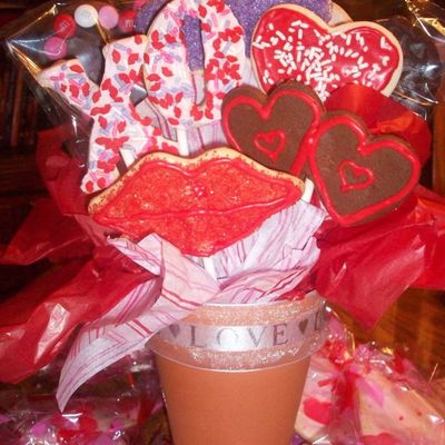 Valentine Cookie Bouquet