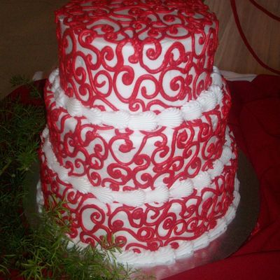 Red/white Wedding Cake