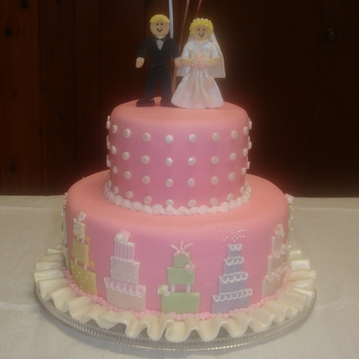 Bridal Shower Pink Wedding Cakes