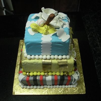 Twin Birthday Cake And Baby Shower