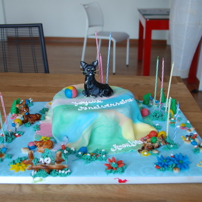 Litlle Cat Themed Cake