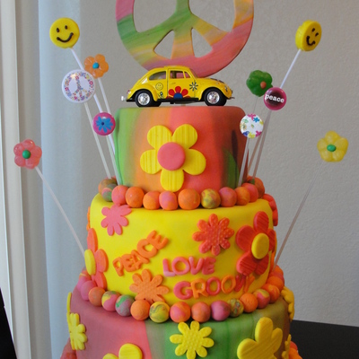 1960's Flower Power Cake
