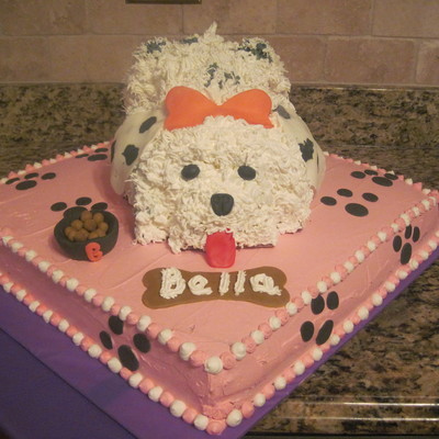 3 D Puppy Cake