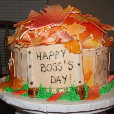 Fall Boss's Day Cake