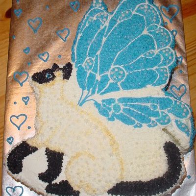 Siamese Cat With Butterfly Wings