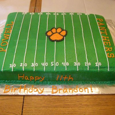 Powell Panthers Football Field Cake